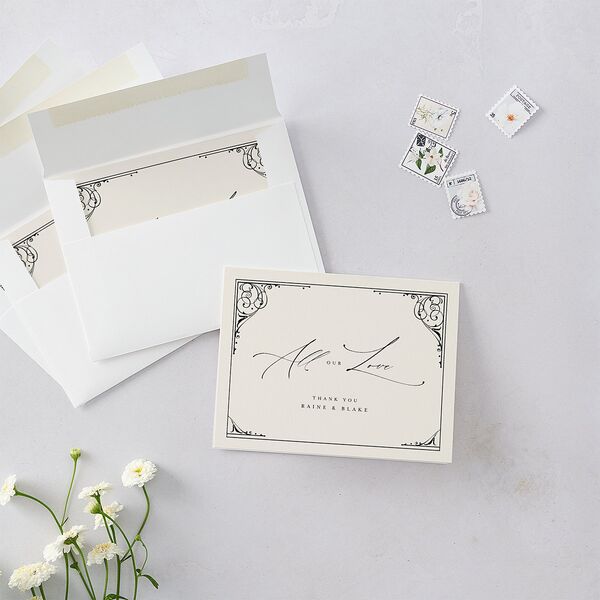 Vintage Gothic Thank You Cards Licorice