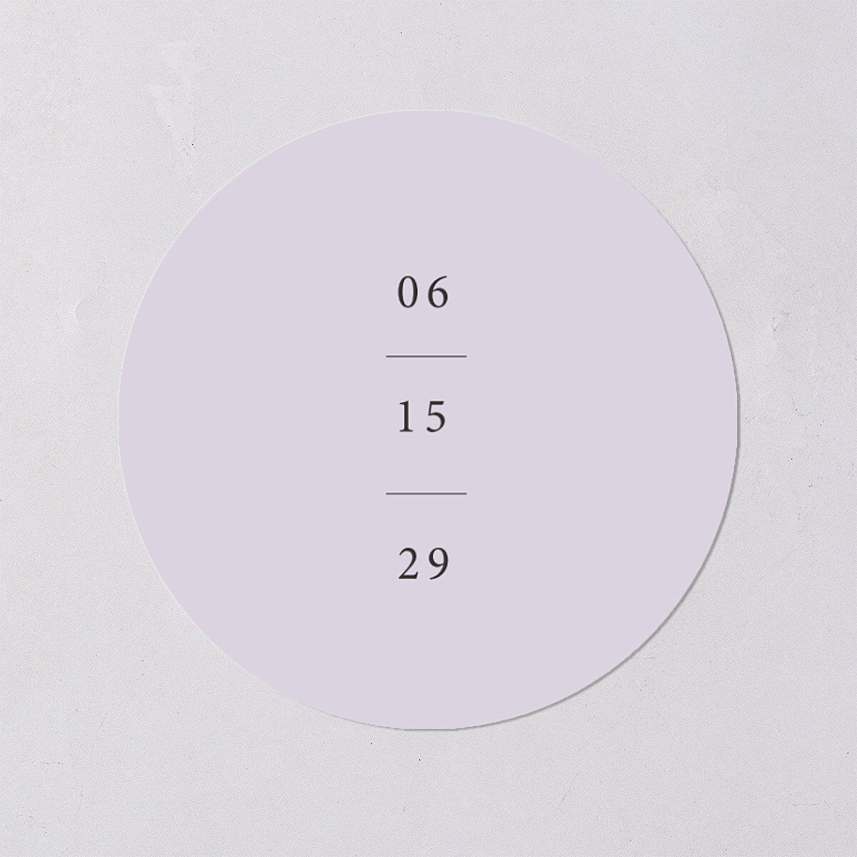 Just Love Wedding Stickers Sheer Lilac Circle