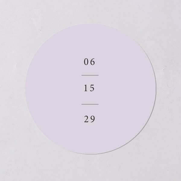 Just Love Wedding Stickers Sheer Lilac Circle