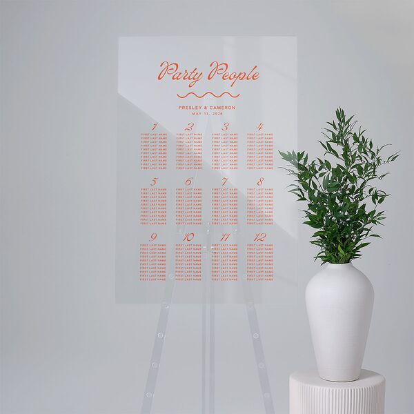 Cabana Stripes Acrylic Seating Chart Large Pastel Blue Standard Acrylic L Seating