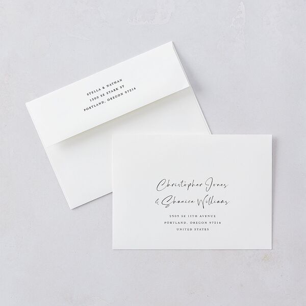 Floral Arc Wedding Invitations Shell Pink Signature Blank No Standard