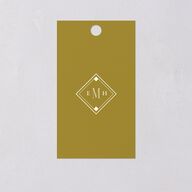 Old Hollywood Glam Favor Gift Tags Charcoal Signature