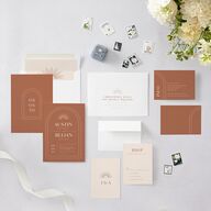 Modern Romantic Wedding Invitations  Chestnut Signature Blank No