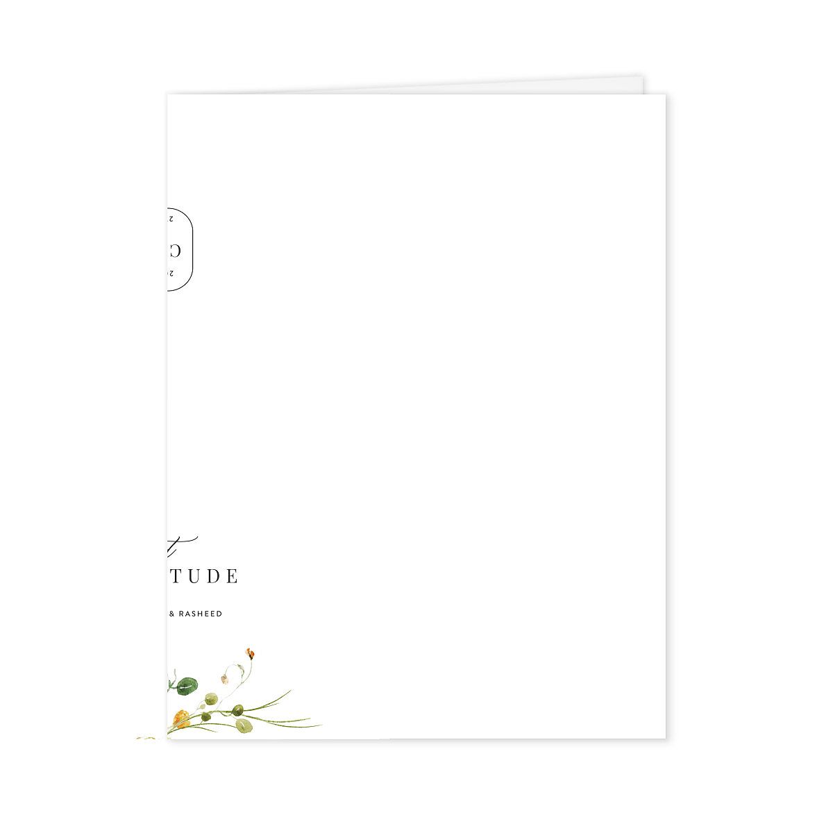 Delicate Wildflower Thank You Cards