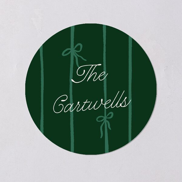 Whimsical Hand Drawn Photo Frames Holiday Stickers Eucalyptus Circle