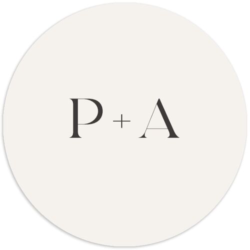 Greenery Laurel Wedding Stickers Pure White Circle