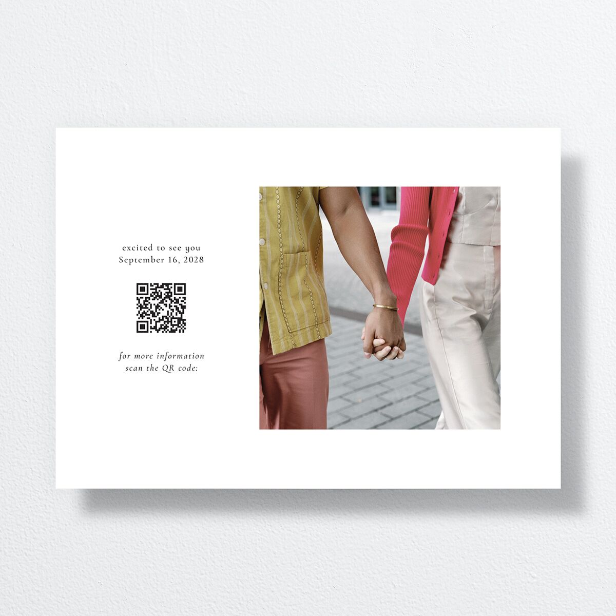 Simple Square Save the Date Cards Pure White Signature smooth No