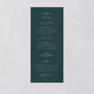 Glamorous Crown Monogram Crest Wedding Programs by Bridgerton Gold Deep Lake Signature