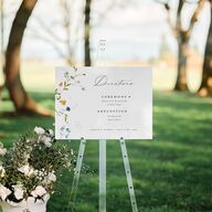 Dainty Wildflowers Standard Direction Sign Medium Sunflower Standard Indoor Foam Core M Direction