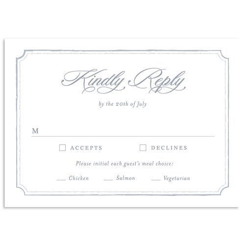 Vintage Hydrangea Garden Crest Wedding Response Cards Slate Signature Standard