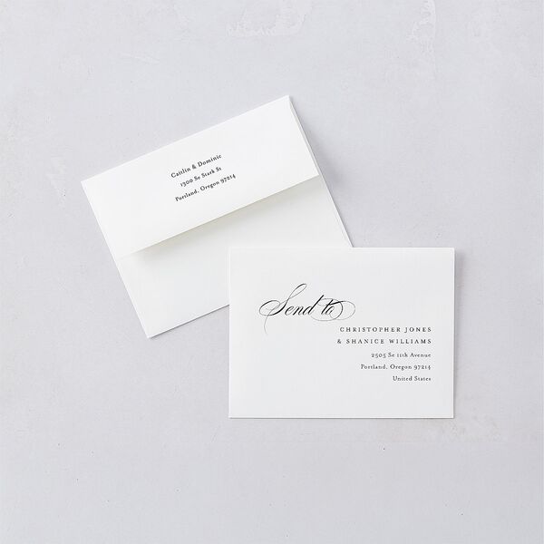 Classic Flourish Thank You Cards Pure White