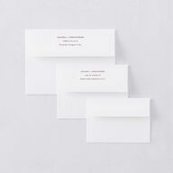 Photo Flourish Wedding Invitation Envelopes Burgundy White Both Recipient and Return Addresses Standard Signature