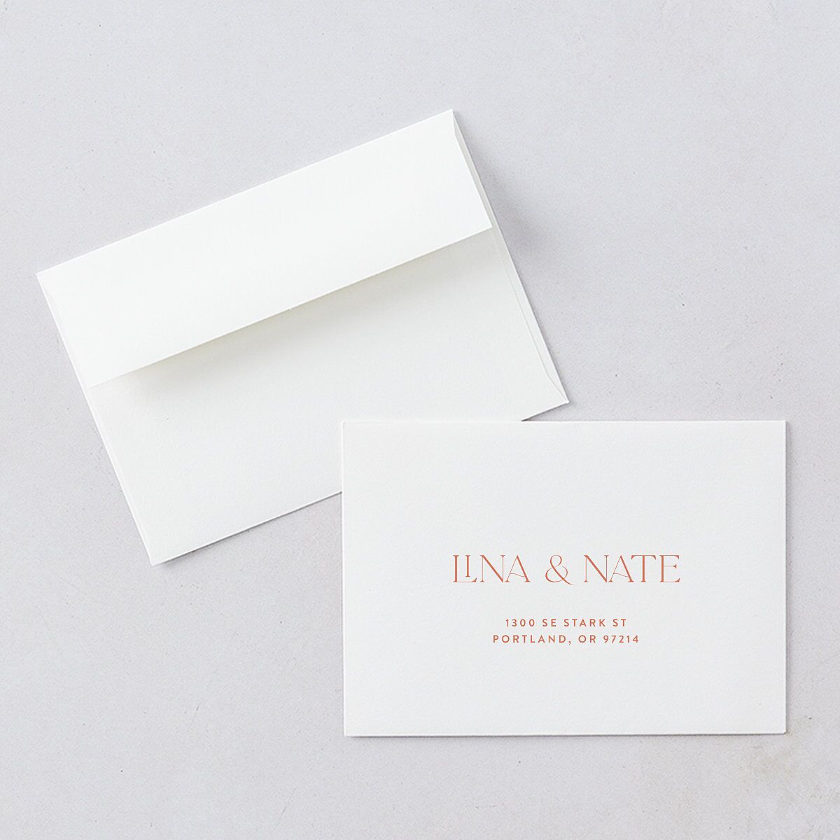 Tropical Oval Wedding Response Card Standard Envelopes — view 4