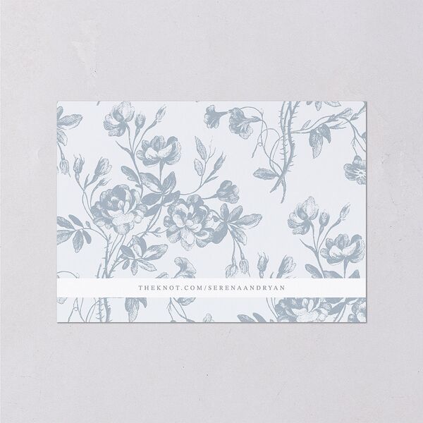 Vintage Hydrangea Garden Crest Wedding Response Cards Slate Signature Standard
