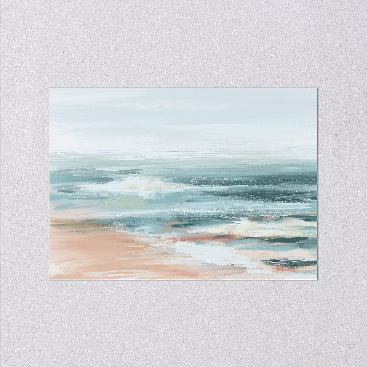 Painted Beach Wedding Response Cards Dusty Blue Signature Standard