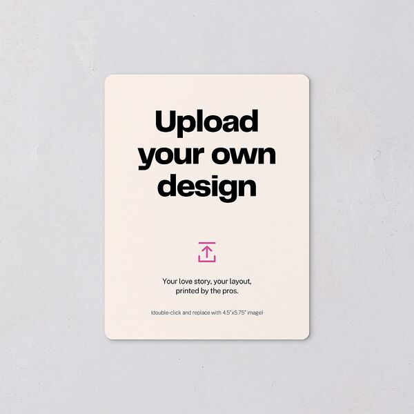 Upload Your Own Design Portrait Photo Save the Date Magnets Pure White Magnet Paper