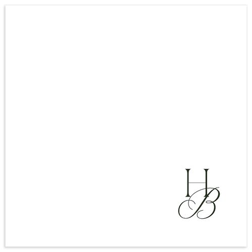 Refined Monogram Luncheon Napkins Dark Green Napkin Uncoined