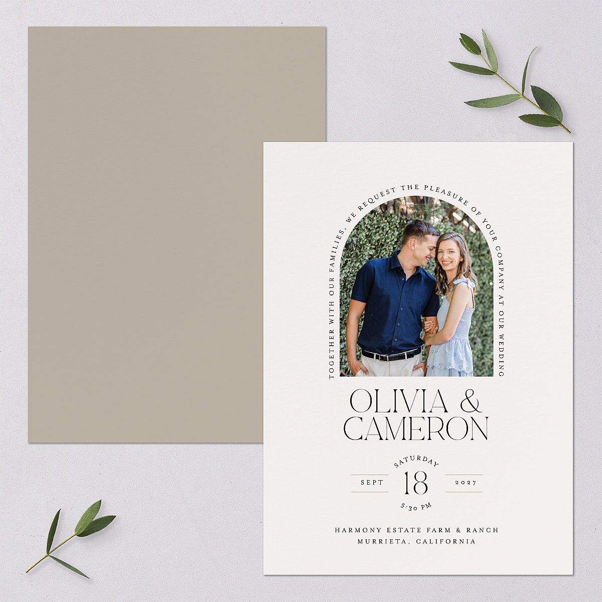 Photo Arch Wedding Invitations — view 1