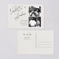 Signed Save the Date Postcards Licorice