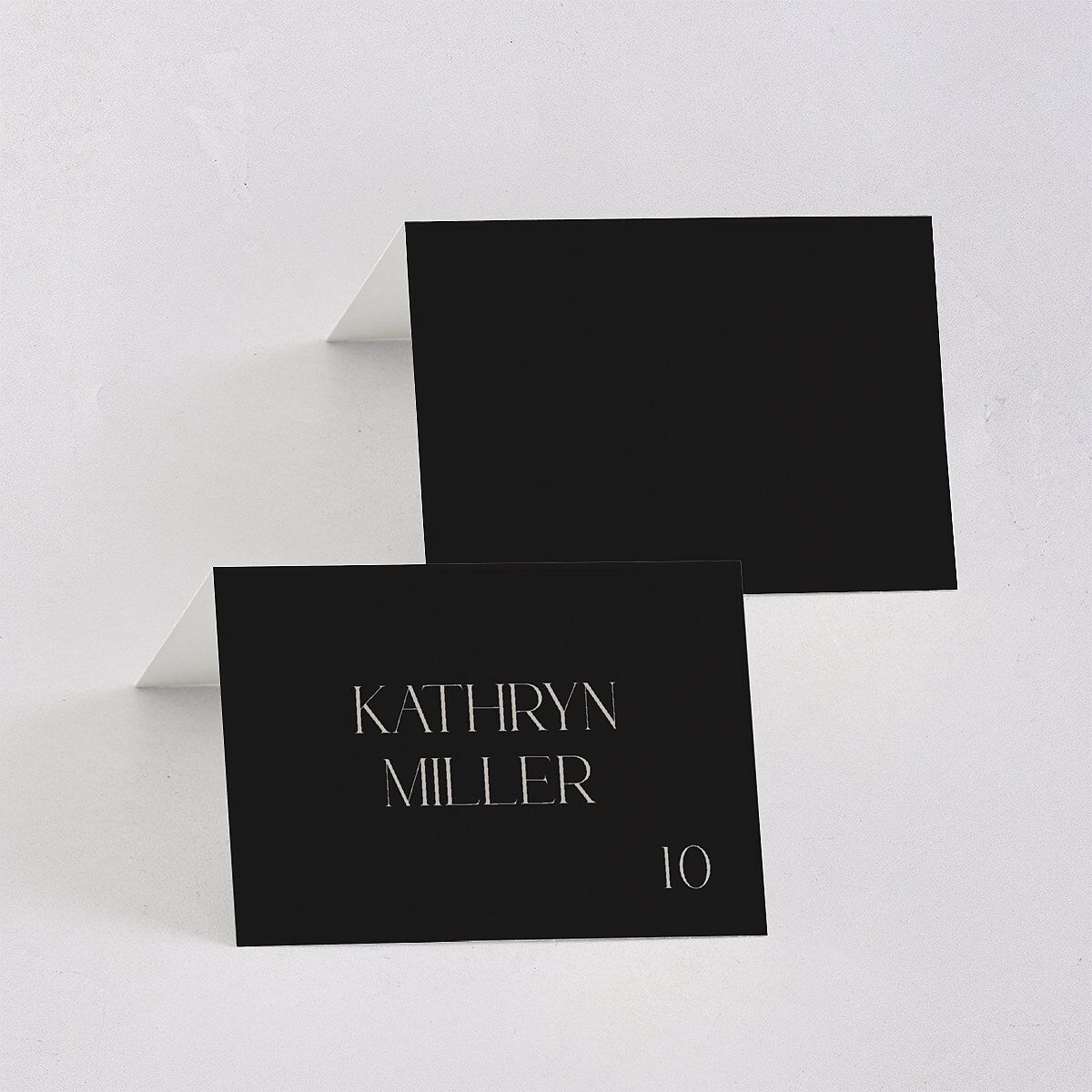 Modern Initials Place Cards Midnight Signature