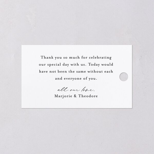 Joyful Union Favor Gift Tags Gold Pure White Signature