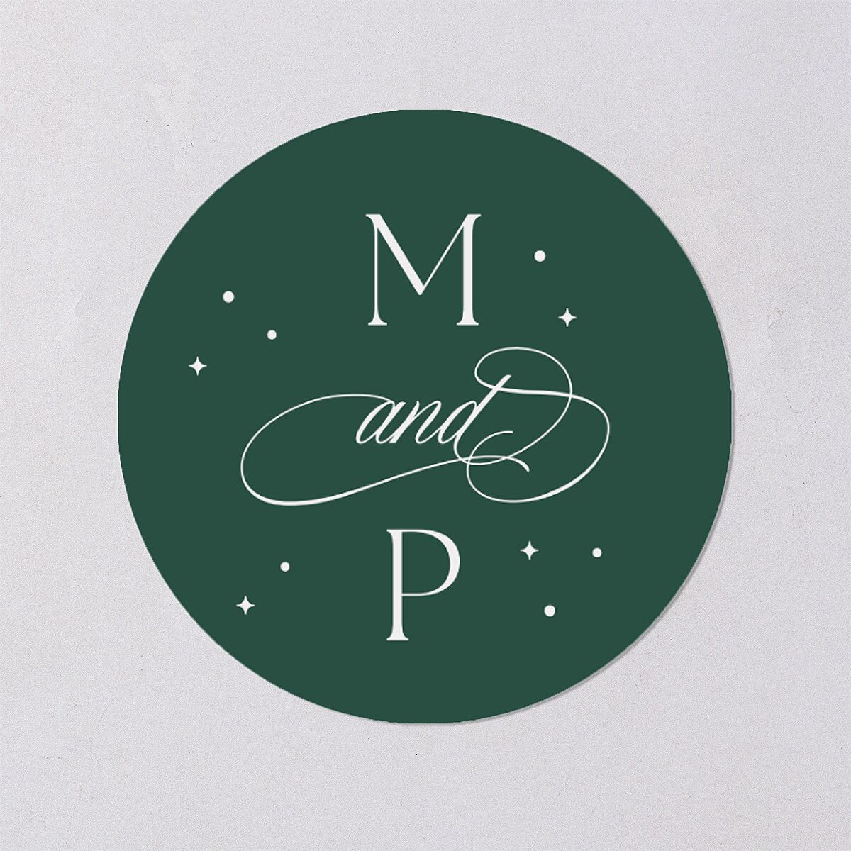 Married and Bright Wedding Gallery Holiday Stickers Emerald Circle