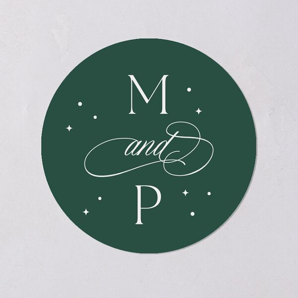 Married and Bright Wedding Gallery Holiday Stickers Emerald Circle