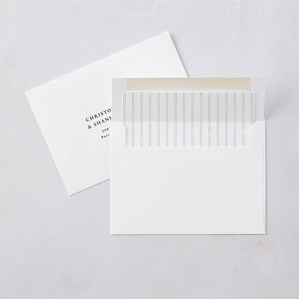 Porcelain Blue Floral Watercolor Envelope Liners Cornflower Standard