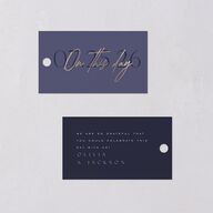 On This Day Favor Gift Tags Gold Midnight Navy Signature