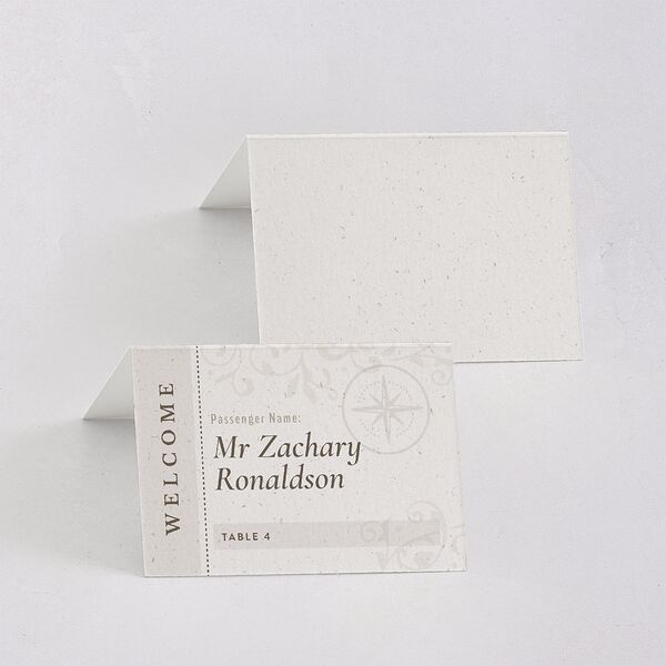 Timeless Passport Place Cards Linen Signature
