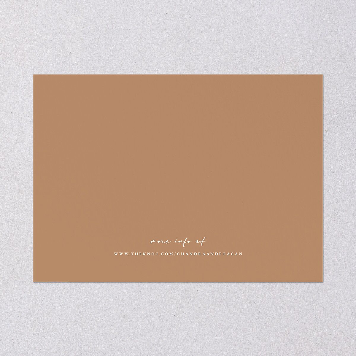 Bohemian Hoop Save The Date Cards Camel Signature smooth Blank No Standard