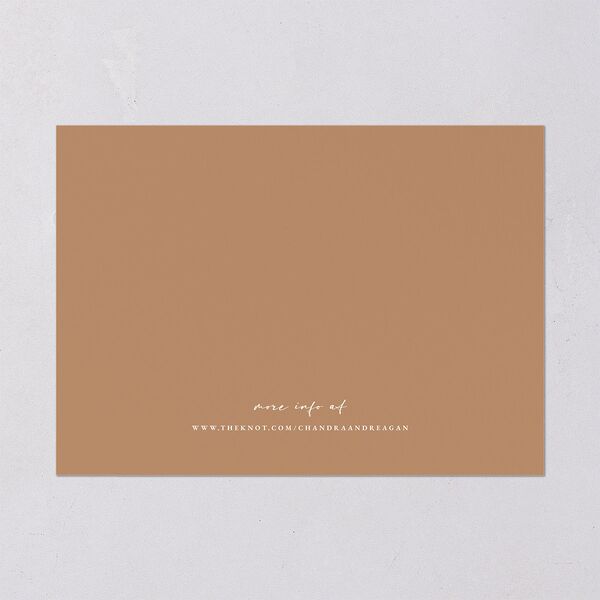 Bohemian Hoop Save The Date Cards Camel Signature smooth Blank No Standard