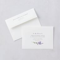 Elegant Farmhouse Lavender Wedding Invitations Ivory Signature Blank No Standard