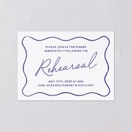 Hand Drawn Wavy Border Wedding Enclosure Cards Sapphire Signature Standard
