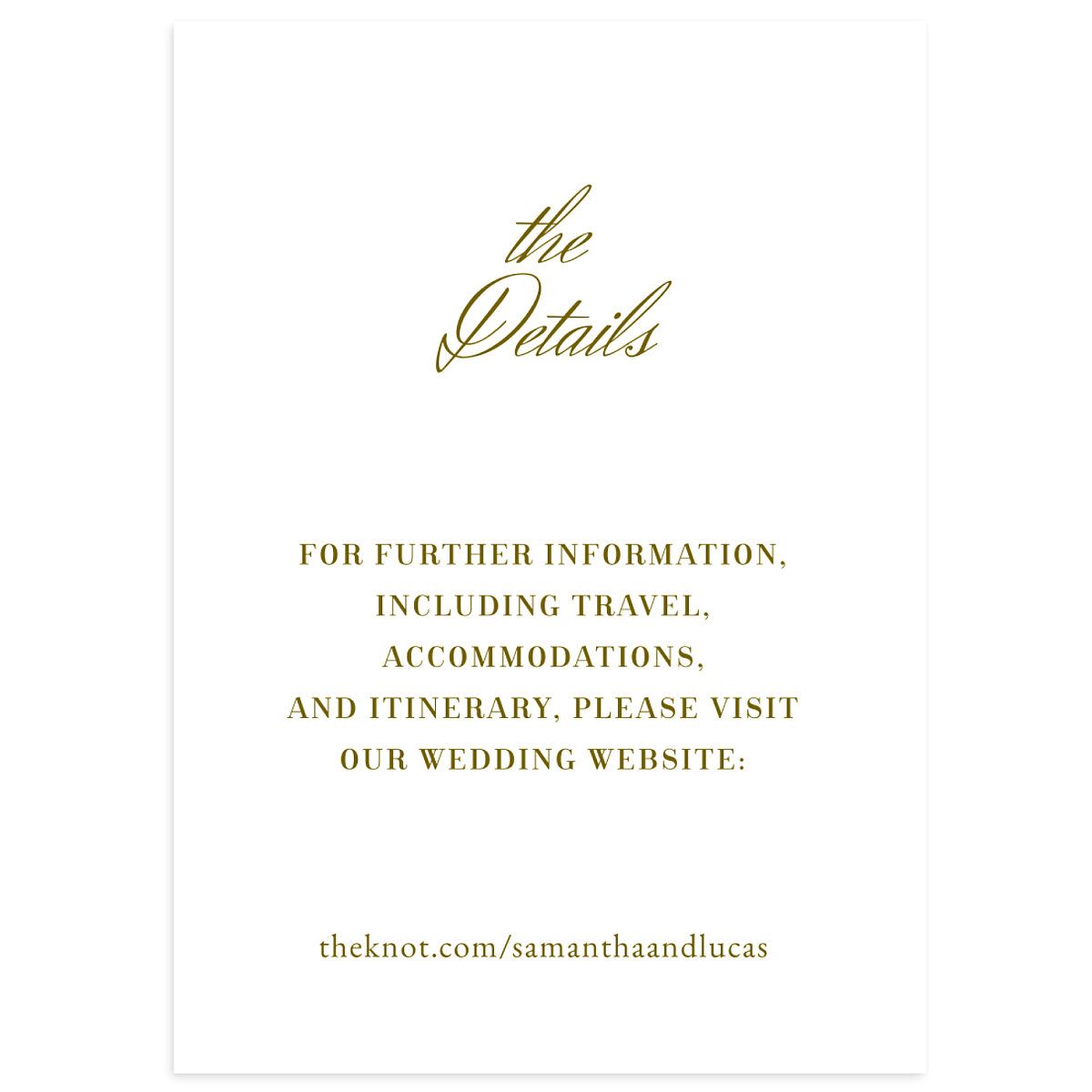 Ornate Vintage Crest Wedding Enclosure Cards
