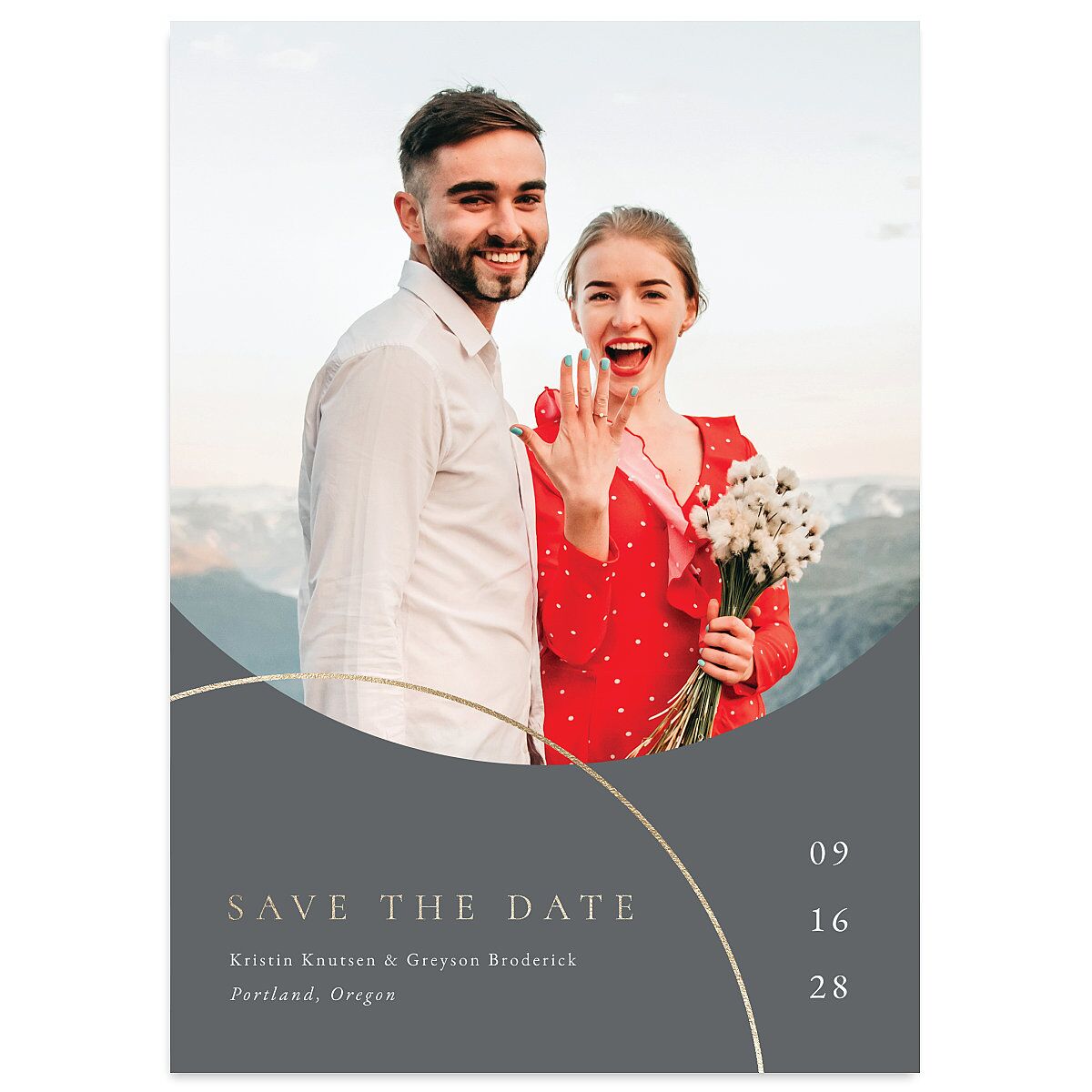Minimal Rings Save The Date Cards