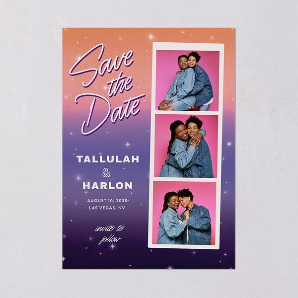 Las Vegas Love Save the Date Cards Pinot Signature smooth Blank No