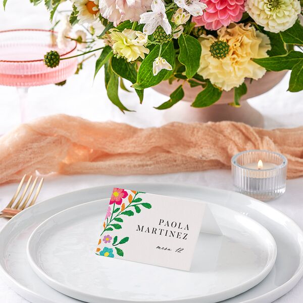 Bordados Florales Place Cards Off-White Signature