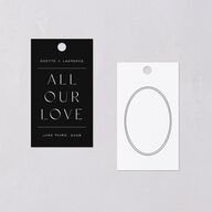 Surround Favor Gift Tags Charcoal Signature