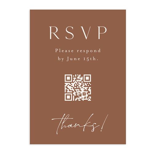 Simple Gallery QR Code RSVP Cards Camel Signature Standard