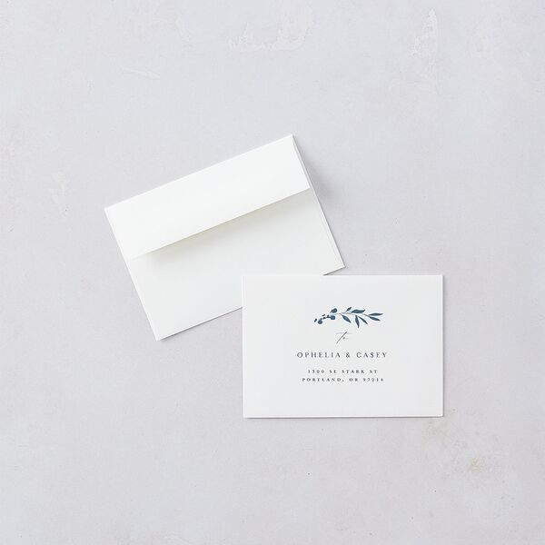 Stefana Crowns Wedding Response Cards Gold Moody Blue Signature Standard