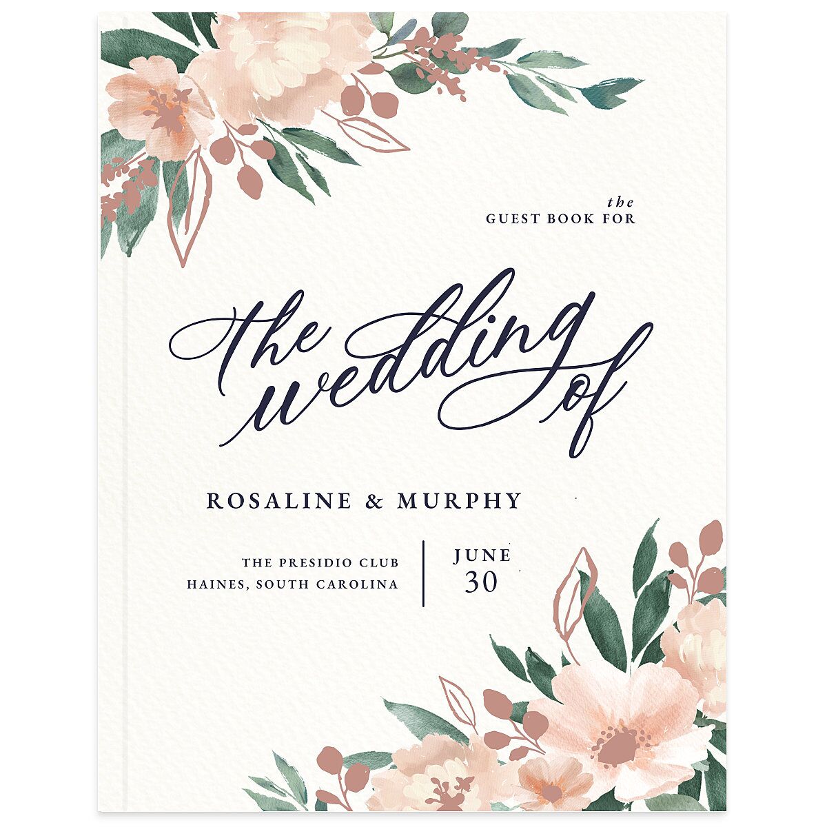 Exquisite Garden Wedding Guest Book