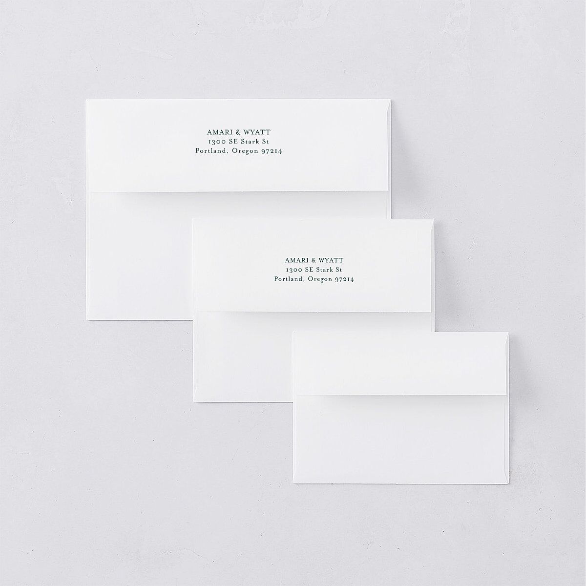 Exquisite Branches Botanical Thank You Card Envelopes White Deep Lake Both Recipient and Return Addresses Signature Standard
