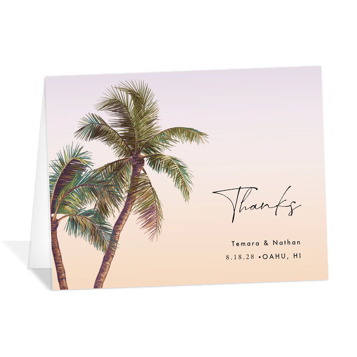 Breezy Palm Trees Thank You Cards