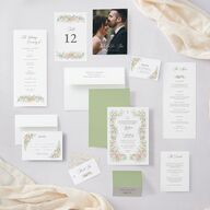 Glamorous Regency Garden Menus by Bridgerton Sage Signature