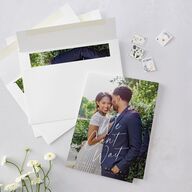 You Are Mine Save the Date Cards Pure White Signature smooth Blank No Standard