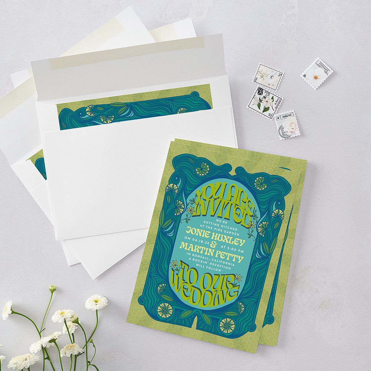Wedstock Wedding Invitations Sky Signature Blank No Standard