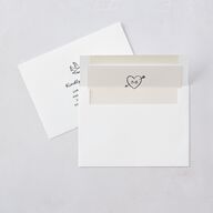 Vintage Lovebird Banner Save the Date Cards Linen Signature smooth Blank No Standard