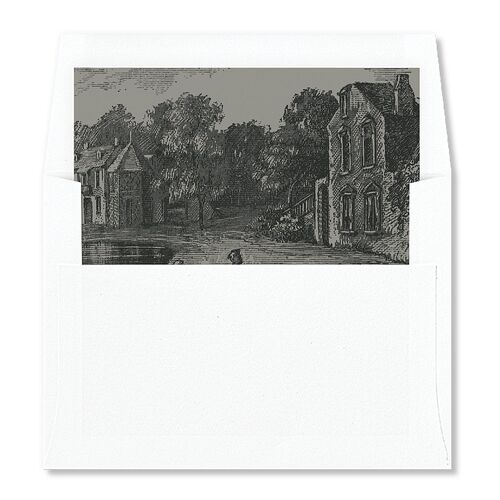 Vintage Toile Envelope Liners Licorice Standard