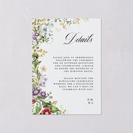 Opulent Garden Foil Wedding Enclosure Cards Gold Pure White Signature